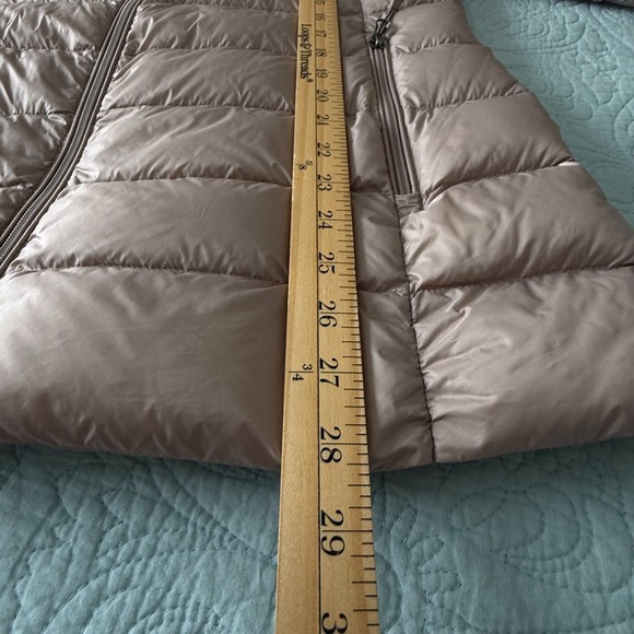 32 Degrees Down Packable Hooded Puffer Jacket Quilted Coat Women's Size L  Taupe - Picture 5 of 11